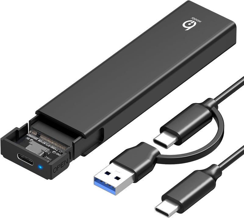 xiaobi M.2 NVMe SSD Enclosure, Tool-Free Installation, USB 3.2 Gen 2 (10 Gbps) to NVME M-Key/(B+M) Key PCIe NVMe Adapter Support UASP and Trim, for SSDs 2230/2242 /2260/2280 - Image 1